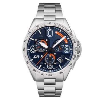 P-51 Mustang Rustfri stål batteridrevet quartz Herre ur fra AVI-8, AV-4077-22